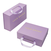 Grandes boîtes d'emballage de cadeau de sac à main de luxe personnalisées boîte d'emballage de sac à main en forme de livre avec logo personnalisé pour sacs à main sacs à main