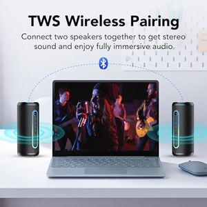 Hoogwaardig Geluid Buiten Draagbare <span class=keywords><strong>Ipx7</strong></span> Waterdichte 20W <span class=keywords><strong>Bluetooth</strong></span> Speaker Met Microfoon Diepe Bas Rgb Verlichting Tws Voor Feest - Product Image 5