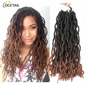 3t synthetic gypsy locs hair extensions braids, ot30 1/27 ombre goddess faux wavy gypsy locs curls crochet braid hair
