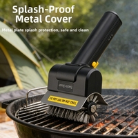 Brosse de nettoyage électrique rechargeable pour barbecue extérieur, brosse de nettoyage sans fil pour barbecue