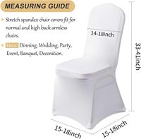 Housses de chaise de mariage en spandex scuba blanc extensible