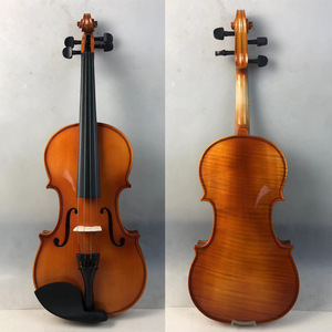 Violon d'étudiant professionnel fait main en <span class=keywords><strong>bois</strong></span> massif avec finition flamme tigre, en vente - Product Image 2