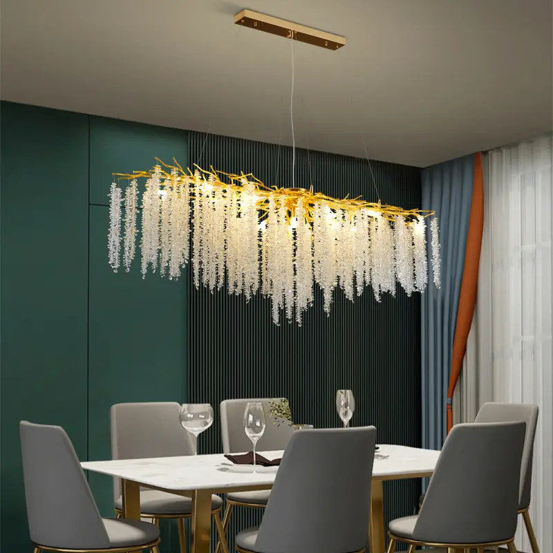 Großhandel Indoor dekorative Home Hotel Villa Wohnzimmer Lobby Gold modernen Luxus Kristall Kronleuchter