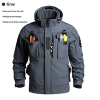 Ensemble de veste tactique softshell camouflage vintage pour homme, imperméable, respirant, 100% fibre de bambou, doublure polaire pour l'extérieur, automne-hiver