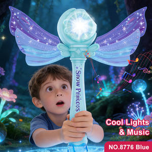 LEZA BABY - Varita <span class=keywords><strong>de</strong></span> Burbujas Princesa <span class=keywords><strong>de</strong></span> 10 Orificios con Música y Luces, Control Multivelocidad, Varita Mágica para Niñas, Venta al Por Mayor - Product Image 3