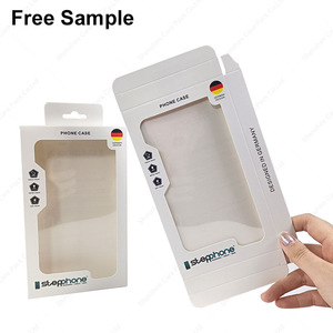 In ấn hộp bảo vệ màn hình các tông bao bì giấy với rõ ràng <span class=keywords><strong>PVC</strong></span> cửa sổ điện thoại trường hợp hộp đóng gói - Product Image 6