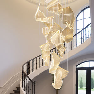 أضواء قلادة مشروع ديكور إبداعي داخلي كبير عصري مخصص ثريا ليد حديثة للفنادق والفيلات - Product Image 3