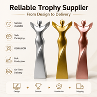 Trophée en résine pour figurine de vainqueur, prix de compétition, plusieurs finitions, commande en gros
