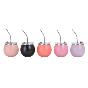 Mini Eggshell Cup Stainless Steel Insulated Tumbler With Straw For Travel - Product Image 4