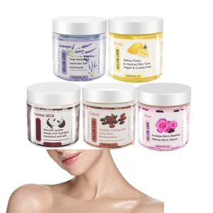 Wholesale private label natural exfoliate 200g fruit plant rose coffee mango lavender coconut milk bulk whipped body butter