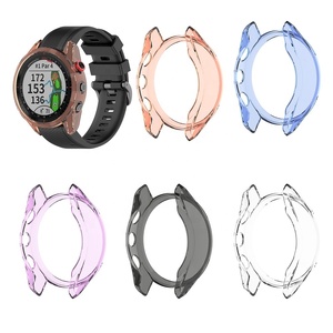 Housse de protection transparente pour pare-chocs de cadre de coque creuse pour <span class=keywords><strong>Garmin</strong></span> <span class=keywords><strong>Approach</strong></span> <span class=keywords><strong>S62</strong></span> Crystal Clear TPU Watch Étui de protection - Product Image 1