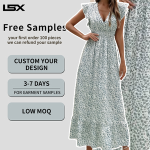 Летнее женское длинное платье из высококачественного хлопка с индивидуальным шелкографическим логотипом, свободное повседневное белое богемное платье для беременных - Product Image 1