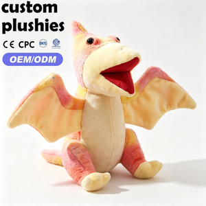 Nouveauté : Peluche Pterodactyle Rose et Jaune Dégradé Mignonne, Jouet en Peluche <span class=keywords><strong>Dinosaure</strong></span> Volant Doux avec Grandes Ailes, Idéal pour un Cadeau - Product Image 1