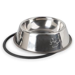 Set di 2 ciotole per cani in acciaio inossidabile resistente con Base in gomma senza BPA cucchiaio accessoriato per lavastoviglie per l'alimentazione di cani gatti - Product Image 3
