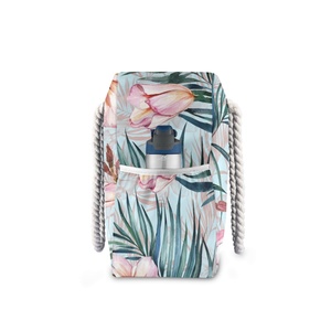 Low MOQ Customize Personalized <b>Beach</b> Shoulder <b>Bag</b> Hawaiian Plumeria Print Travel Tote <b>Beach</b> <b>Bag</b> - Product Image 3