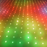 Toile de fond vidéo LED pour diffusion en direct, ciel étoilé, rideau de scène, éclairage de performance, fond dynamique pour bars et KTV