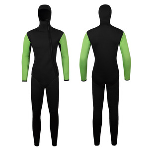 Traje de neopreno de pesca submarina de 5mm, traje de apnea de neopreno ultrasretch con capucha, 2 piezas, <span class=keywords><strong>trajes</strong></span> de buceo de caza W862 - Product Image 4