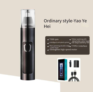 Rasoio Elettrico Portatile USB Ricaricabile per Uomo, Trimmer Digitale Senza Fili per <span class=keywords><strong>Naso</strong></span> e Orecchie, Nero - Product Image 4