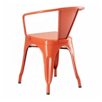 Chaise café en métal durable pour l'école et la salle de classe Home Office Bar Park Gym Salle de bain Cave à vin Atelier-Caractéristique de refroidissement