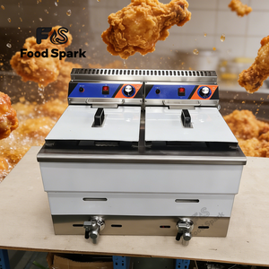 Factory Direct Sales Commercial <strong>Fryer</strong> Double 18l Stainless Steel Deep Tank Gas Deep <strong>Fryers</strong> Potato Gas <strong>Chips</strong> <strong>Fryer</strong> - Product Image 4