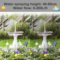 Pompe de fontaine solaire pour bain d'oiseau alimentée par l'eau flottante-Kit de fontaines à pignon humidificateur pompe de fontaine extérieure et jardin