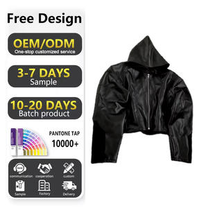 سترة جلدية للرجال مخصصة مقاومة للرياح عالية الجودة سترة جلدية سوداء قصيرة للدراجات النارية مصنعي سترة جلدية للرجال - Product Image 1