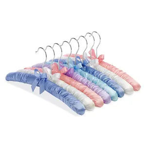 Assessed Supplier LINDON Ladies Elegant Satin Silk Padded lingerie Underwear Display Cloth Hangers