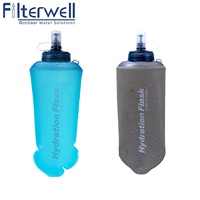 Miniwell — bouteille souple pliable à filtre, dispositif de course, pour l'extérieur, à presser, avec filtre de filtration à l'eau, flacon d'hydratation