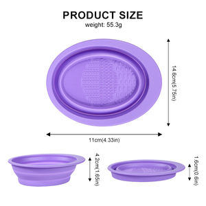 Portable Foldable <b>Silicone</b> Makeup Brush Cleaner Bowl Reusable Cleaning Drying <b>Tool</b> for Beauty Sponge Egg Powder Puff Cosmetic - Product Image 6