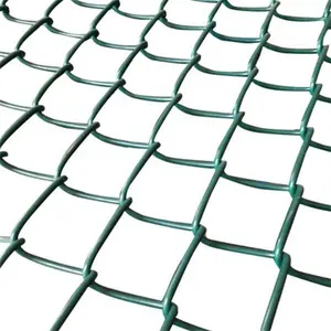 6 pés de alta Chain Link esgrima privacidade PVC revestido Chain Link cerca para esportes terra