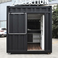 Kiosque Conteneur Préfabriqué 10 pieds – Kiosque Alimentaire Modulaire Industriel et Commercial pour la Vente de Café Urbain et de Restauration Rapide