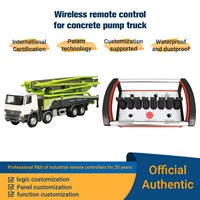 Télécommande professionnelle personnalisée IP68 étanche à 7 joysticks pour grue hydraulique, 12V 24V, portée de 5 km, réponse de 20 ms