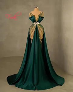 FUDA C185 Vintage Luxury Ball Gown Embroidered Bridal Wedding Dress Luxury Long Tail Wedding Dress