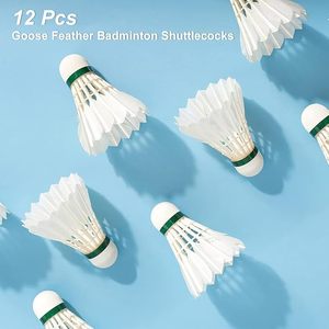 Volants de badminton de haute qualité en plumes d'oie, stabilité, durabilité, haute vitesse, pour entraînement en intérieur, extérieur et jardin. - Product Image 3