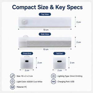LED Motion Sensor Cabinet <b>Light</b> <b>Wireless</b> Under Cabinet <b>Light</b> for Kitchen Wardrobe Closet Stair Lighting - Product Image 4