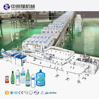 Projet complet clé en main machine d'embouteillage de boissons en verre PET ligne de production de remplissage de bouteilles d'eau minérale pure avec CE et ISO