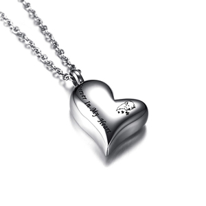 Cuore ricordo gioielli cremazione gioielli ricordo collana urna commemorativa per le ceneri per le donne uomini mio caro cane per sempre nel mio cuore - Product Image 2