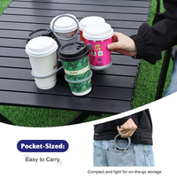 Porte-gobelets pliable pour 6 gobelets, support de transport manuel pour café à emporter, porte-boissons pour bière et autres boissons