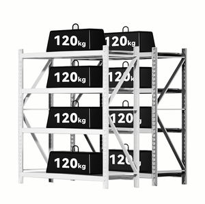 4 מערכות מתלה אחסון שכבות חובה מדפים פלדה מחסן תעשייתי מתכוונן מתלה מחסן מתכת מתלה מדף ללא ספק - Product Image 1