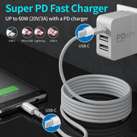 Câble de charge rapide USB-C TPE de 1 m en gros pour téléphones mobiles iPhone 17/16/15 et S25 et chargeurs de voiture