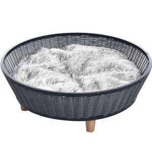 Neues Design Künstliche Rattan-Haustier möbel im modernen Stil, Fashion Indoor Pet Bed Dog Bed House