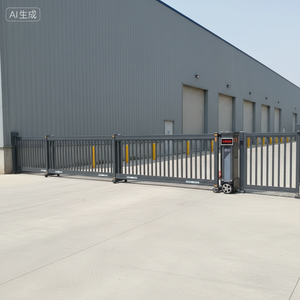 Portes électriques automatiques d'extérieur en aluminium, portes coulissantes de jardin pour villa, parc scolaire industriel, hôpital, porte à revêtement en poudre - Product Image 6