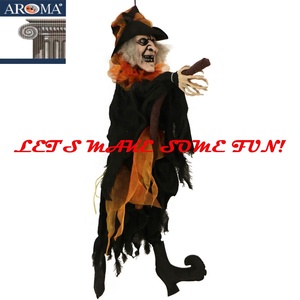 ของตกแต่งปาร์ตี้ฮาโลวีน แม่มดแขวนติดผนังขี่ไม้กวาดเตะขา สำหรับบ้านผีสิง อุปกรณ์ประกอบฉากฮาโลวีน - Product Image 6