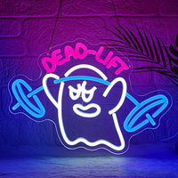 Enseigne néon LED personnalisée, logo Vice City Rebel Ghost Style, multicolores, écoles, magasins, décoration de fête en intérieur, événement d'Halloween