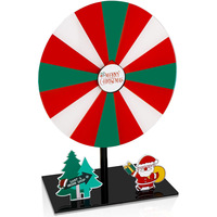 Kerstprijs Acryl Rood/Groen/Wit Regenboog Draaiwiel Spel Pretpark Entertainment Loterij Feest Droog uitwisbaar