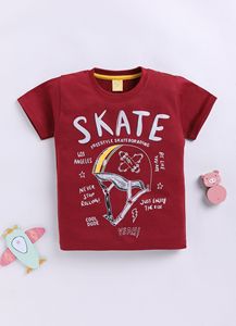 Camiseta de algodón con estampado de skate para niños, ropa informal de verano de manga corta, camiseta suave, transpirable y cómoda para uso diario - Product Image 3
