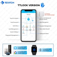 Cerradura de Puerta Biométrica Inteligente con Lector de Huellas Dactilares Semiconductor 6085, Seguridad Electrónica sin Llave, App Ttlock Tediton