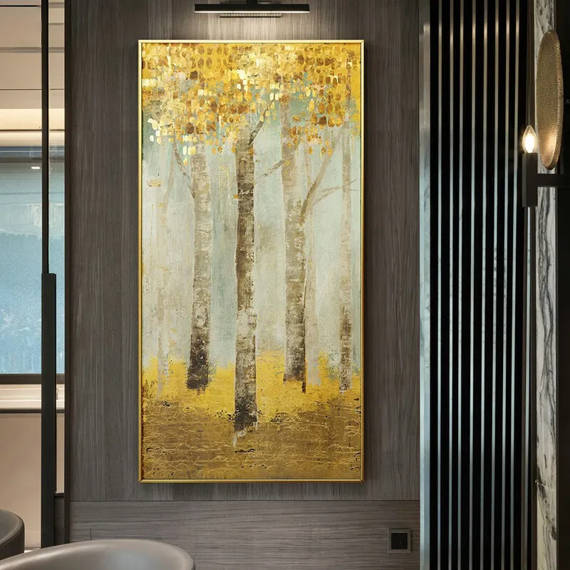 Interior Decor Home Print On Canvas Painting Art Natural Forest Trees Wall Hangings For Home Decor Paintings