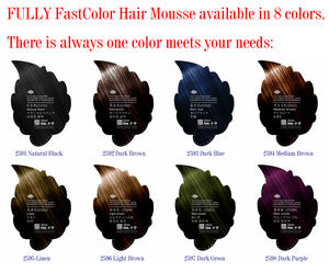 FULLY FastColor Mousse Hair Dye Professional Make Hair <b>Black</b> <b>Shampoo</b> - Product Image 5