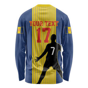 Camiseta de fútbol de manga larga de Portugal No.7 Ronaldo, camisetas de fútbol transpirables de secado rápido con patrón de estampado personalizado POD para hombres - Product Image 2
